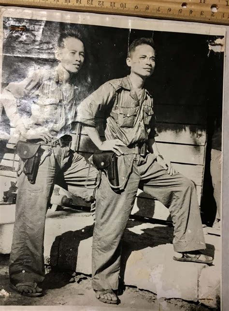 Photograph Of Viet Cong Officers With K Tokarev Pistols And Compass