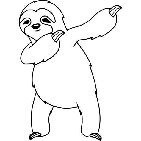 Sid Sloth Playing On The Tree Coloring Pages