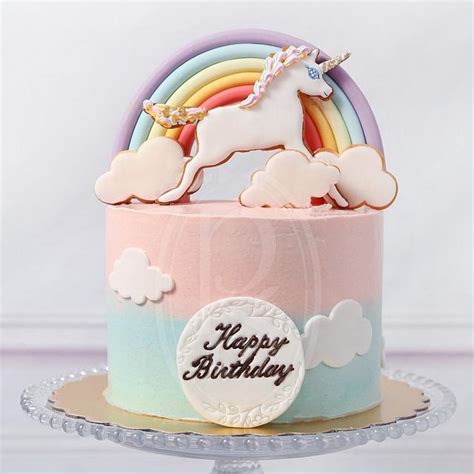 Rainbow Unicorn Butter Cream Cake Decorated Cake By Cakesdecor