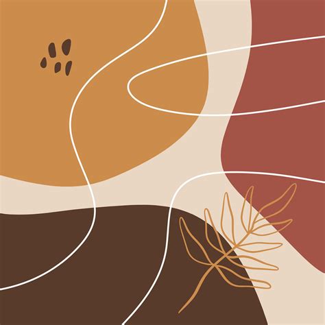 Burnt Orange Terracotta Abstract Print Modern Wall Background Shapes