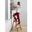 Tatkraft Upstairs High Quality 3 Step Ladder Anti Slip Steps Aluminium 