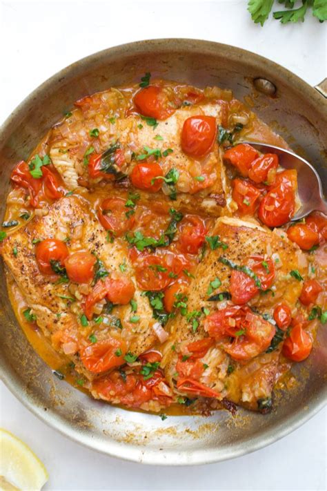Pan Seared Mahi Mahi Recipe With Tomato Lemon Sauce