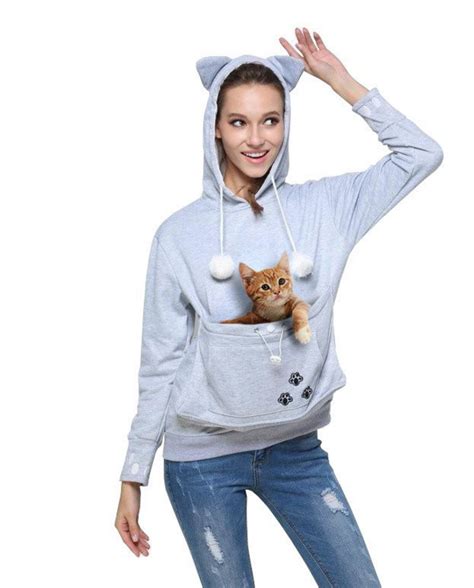 Cat Pouch Hoodie Vetement Pour Chat Pull Chat Tenue Chat