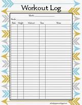 Photos of Fitness Workout Log Sheets