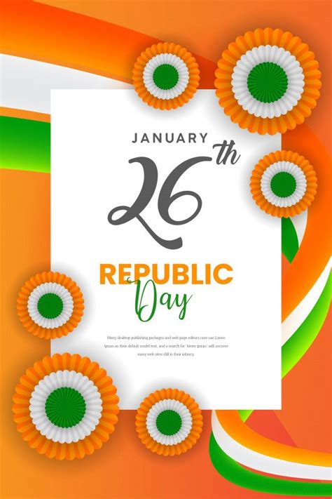 Happy Republic Day Indian Festival Poster In 2020 Republic Day Indian