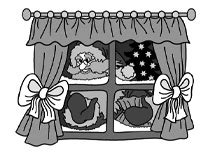 Ausmalbilder für kreidemaler am fenster : Nikolaus am Fenster