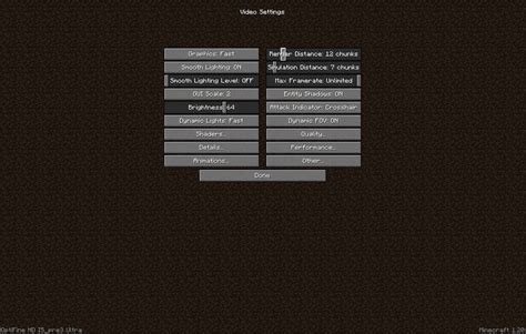Best Optifine Settings For Minecraft 120