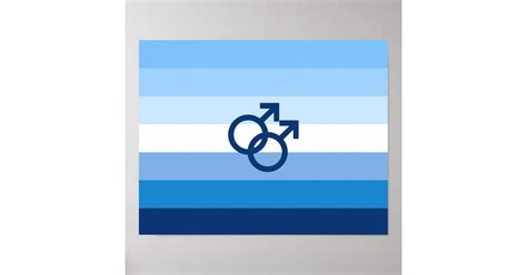 mlm gay male pride flag poster