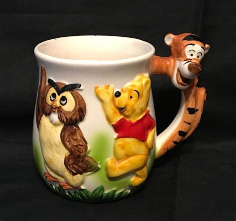 Vintage Walt Disney Productions Winnie The Pooh Tigger Owl 3D Coffee