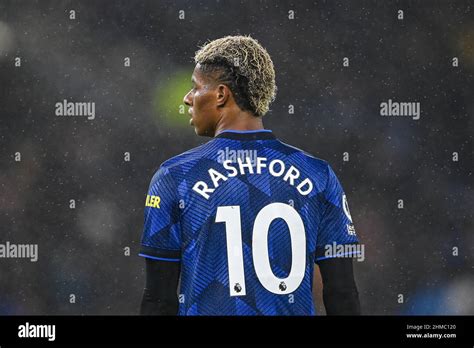 Back Of Marcus Rashford 10 Of Manchester United Shirt Stock Photo Alamy