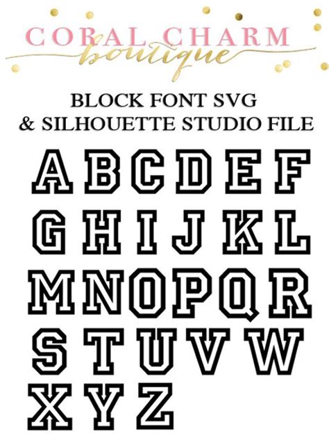 Free Outline Block Letter Fonts Vieagle