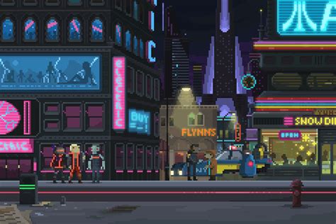 Cyberpunk Pixel Art Wallpaper 