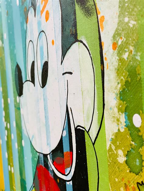 Mickey Mouse Abstract Modern Pop Art Acrylic Painting Unique Etsy
