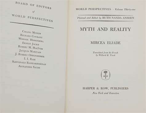 Myth And Reality By Eliade Mircea Hardcover 1963 First Edition Burnside Rare Books Abaa