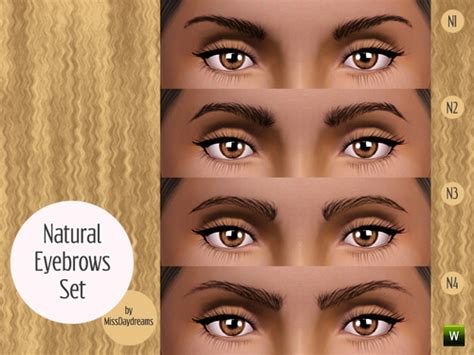 My Sims 3 Blog Natural Eyebrows Set By Missdaydreams