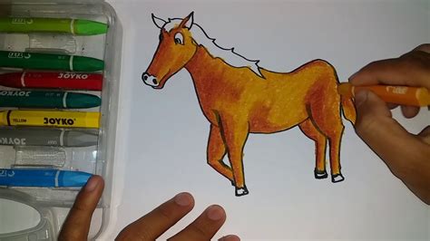 Cara Menggambar Kuda Yang Mudah Dan Mewarnainya How To Draw An Easy
