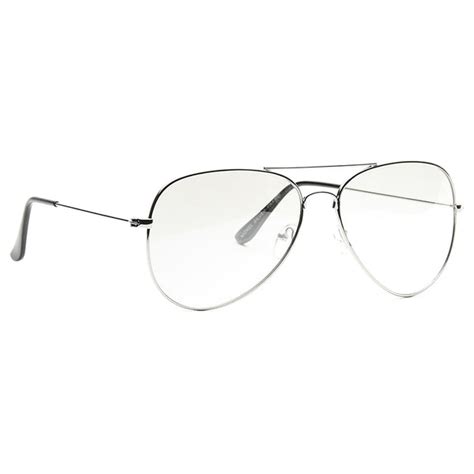Classic 58mm Lightly Tinted Clear Aviator Glasses Cosmiceyewear