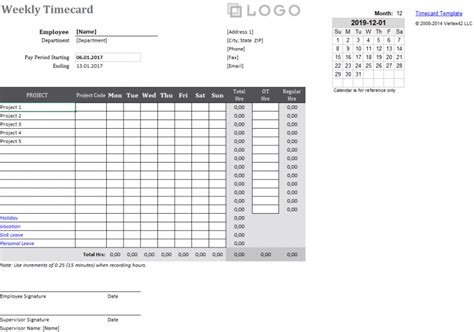 10 Best Top Class Timesheet Templates Your Company Will Love Employee