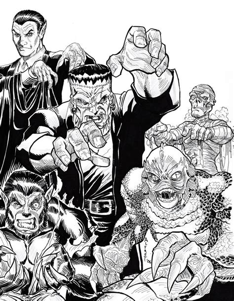 √ Universal Monsters Coloring Pages Classic Monster Movie Dracula