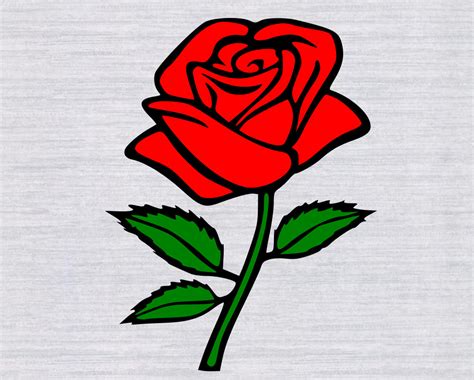 Rose SVG, flower svg, rose clipart, flower clipart, red rose, svg files