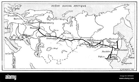 Trans Siberian Route Map Black And White Stock Photos And Images Alamy