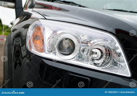 Car Headlight Stock Photo Image Of View Front Vehicle 10063822