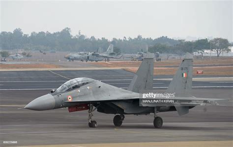 A Sukhoi Su 30mki Combat Aircraft Of The Indian Air Force Takes Part