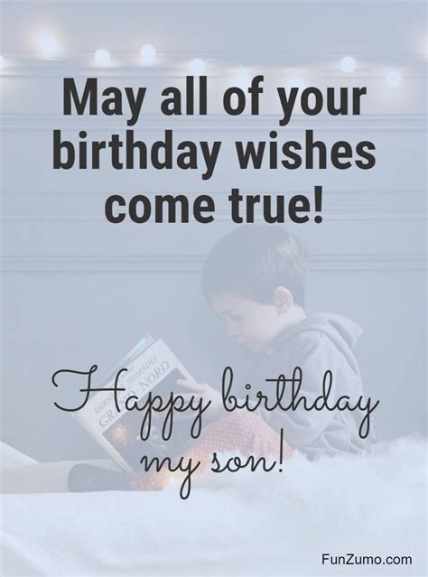 All i wish is that god helps you achieve your dreams; 100 Birthday Wishes For Son - Happy Birthday Quotes ...