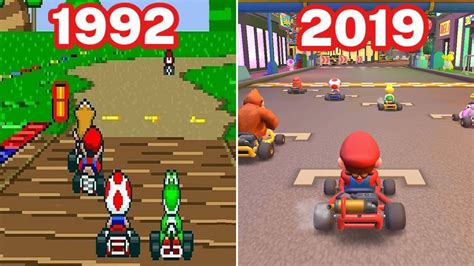 Graphical Evolution Of Mario Kart 1992 2019 Youtube