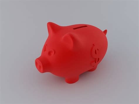 Piggy Money Bank 3d Model 3d Printable Stl