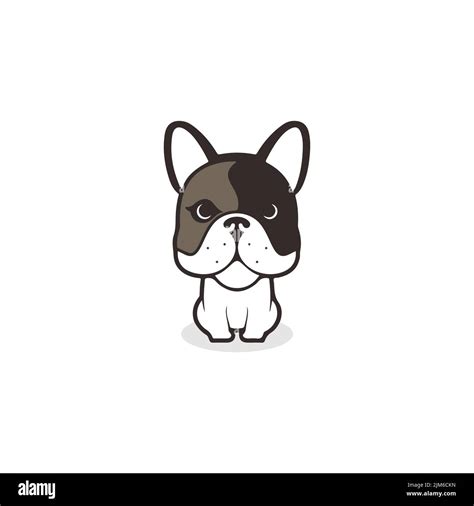 A Cute Bulldog Puppy On White Background Stock Vector Image And Art Alamy