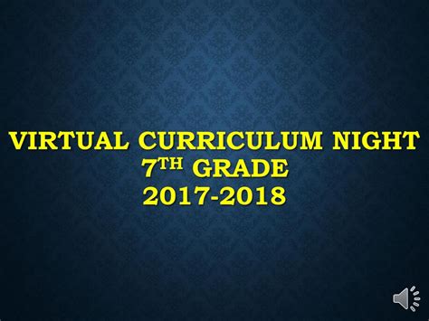Virtual Curriculum Night 7th Grade Ppt Download