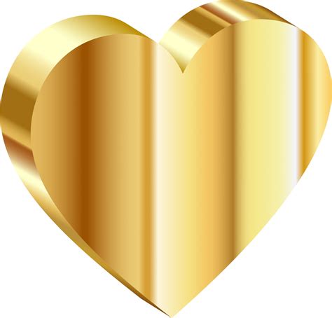 Gold Clip Art Gold Heart Transparent Png Clip Art Png Download 8000 Images