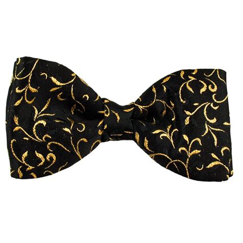 Van Buck Black And Gold Patterned Mens Bow Tie From Ties Planet Uk