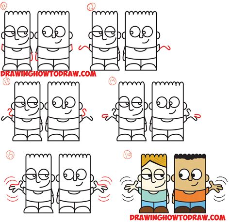 How To Draw 2 Cartoon Characters From The Word Hello