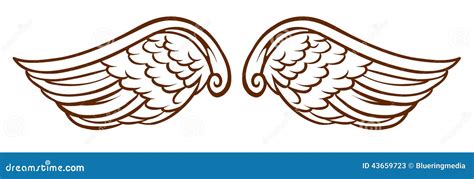 A Simple Sketch Of An Angels Wings Stock Vector Image 43659723