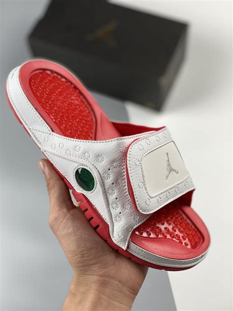 Jordan Hydro 13 Slide White Red 684915 121 Sneaker Hello