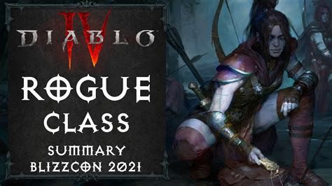 Diablo 4 Classes Rogue Gameplay Summary Blizzcon 2021 Announcement