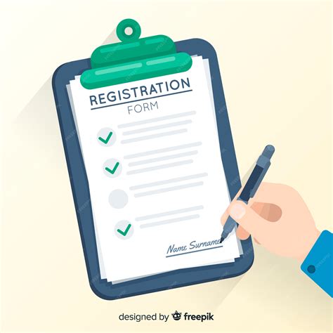 Premium Vector Registration Form Template With Flat Design