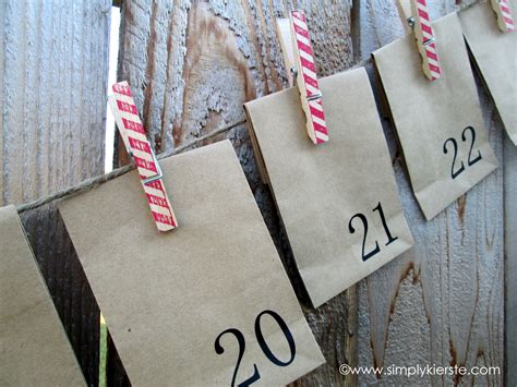 Paper Sack And Clothespin Advent Calendar Diy Advent Calendar