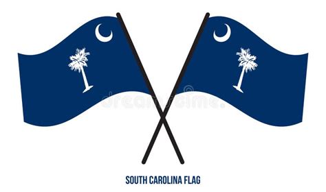 South Carolina Flag Waving Vector Illustration On White Background Usa