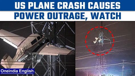 Us Plane Crashes Into Power Lines In One News Page Video