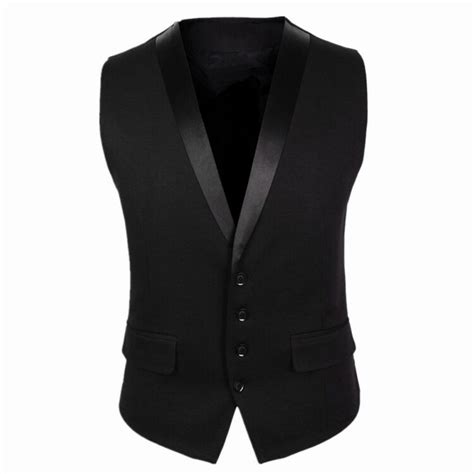 2016 New Arrivals Dress Vests For Men Black Gray Slim Fit Mens