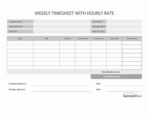 Timesheet Excel Spreadsheet