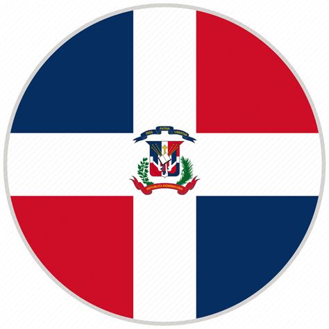 Circular Country Dominican Republic Flag National National Flag