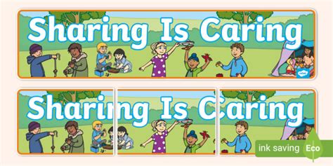 Sharing Is Caring Display Banner Teacher Made