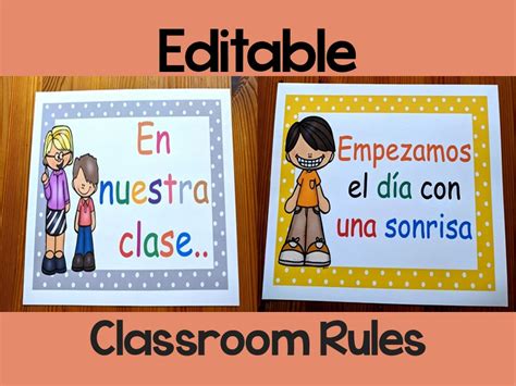 Las Reglas De La Clase L Editable Classroom Rules In Spanish