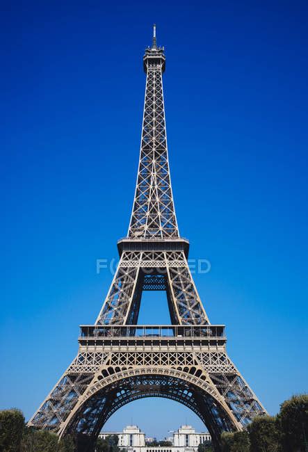 France Paris Eiffel Tower Against Blue Sky — Built Structure Day