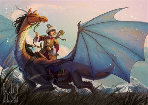 Kelley Mcmorris Illustration 1001 Knights Steppe Dragon Rider