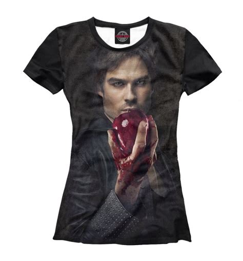 Damon Salvatore The Vampire Diaries T Shirt Premium Quality Etsy